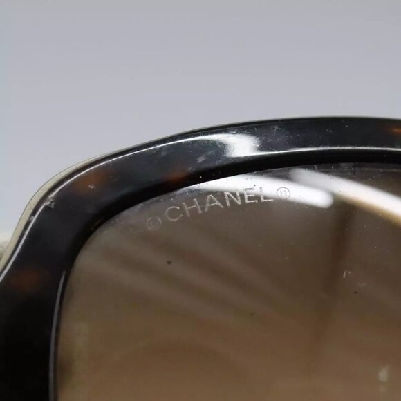 CHANEL Sunglasses plastic Brown CC Auth am7632 - Picture 3 of 15